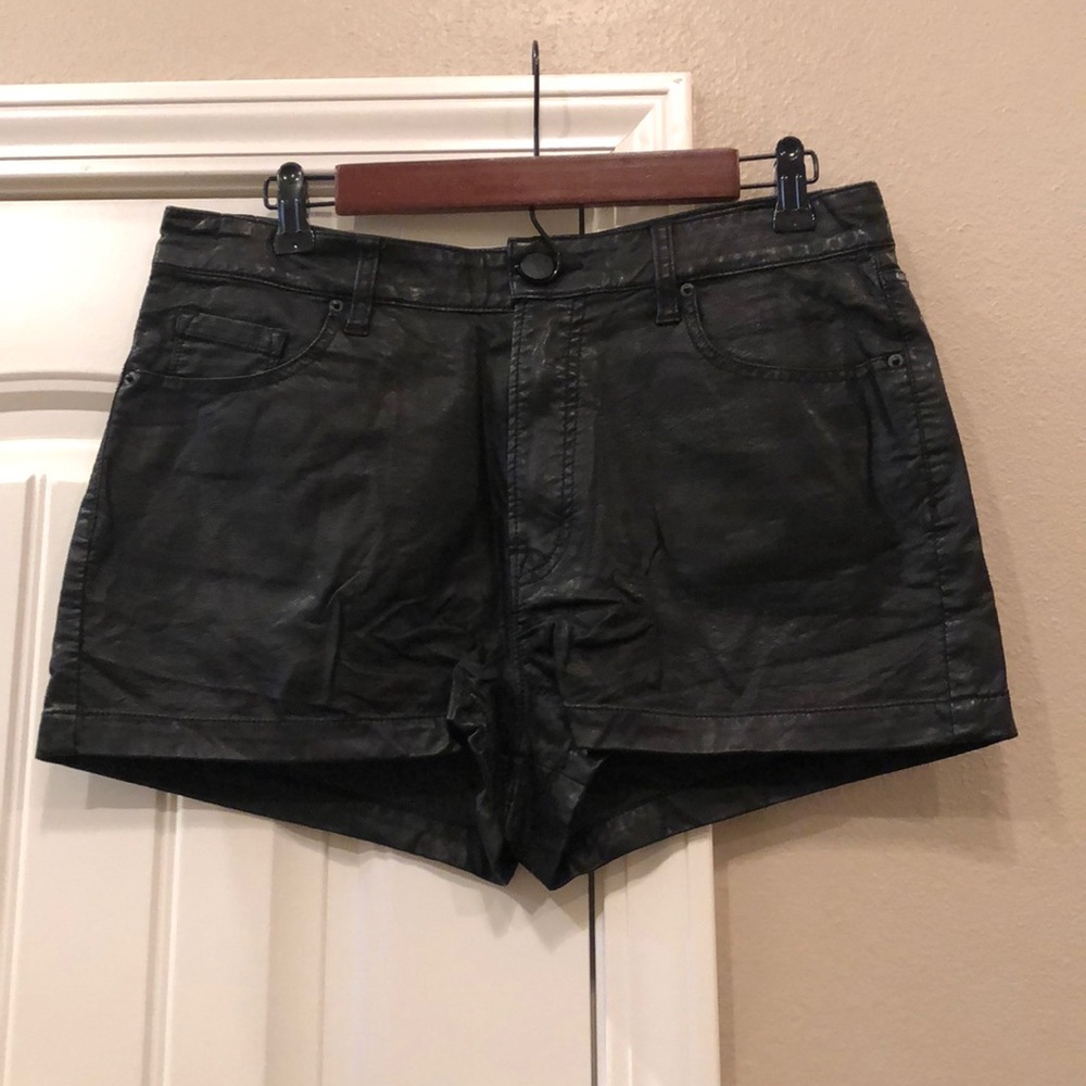 BDG High Rise Leather Shorts